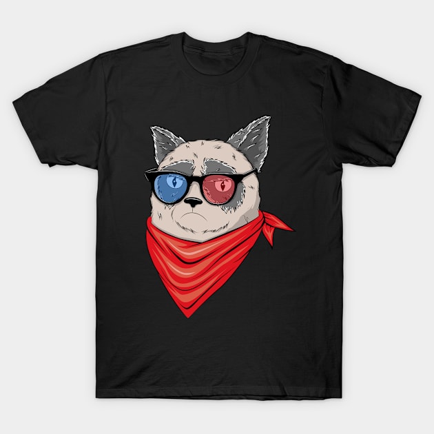 Cat T-Shirt by DAMIANDN